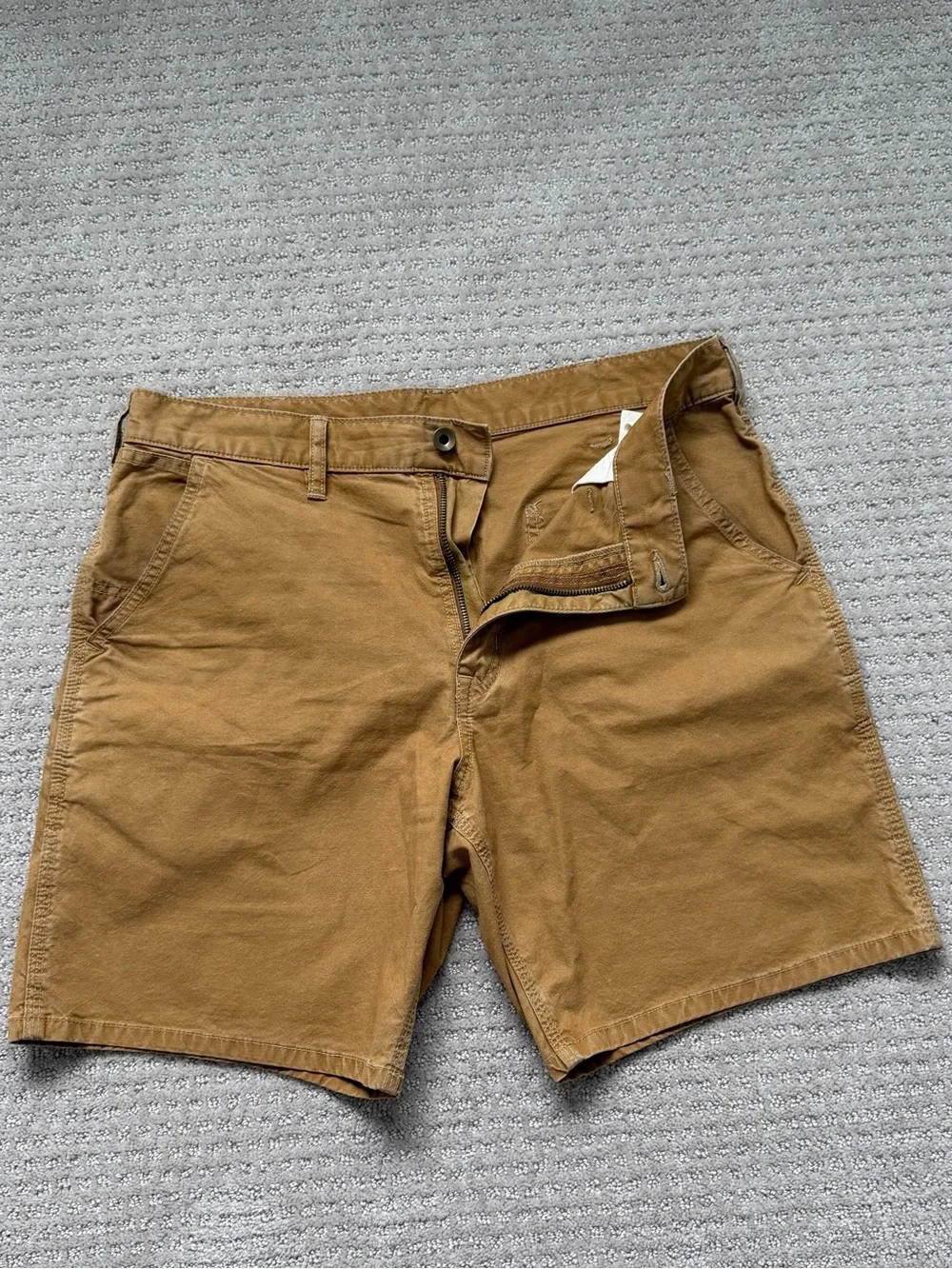 Buck Mason Men's Tan Flat-Front Shorts